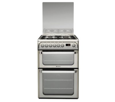 HOTPOINT  HUD61X Dual Fuel Cooker - Stainless Steel